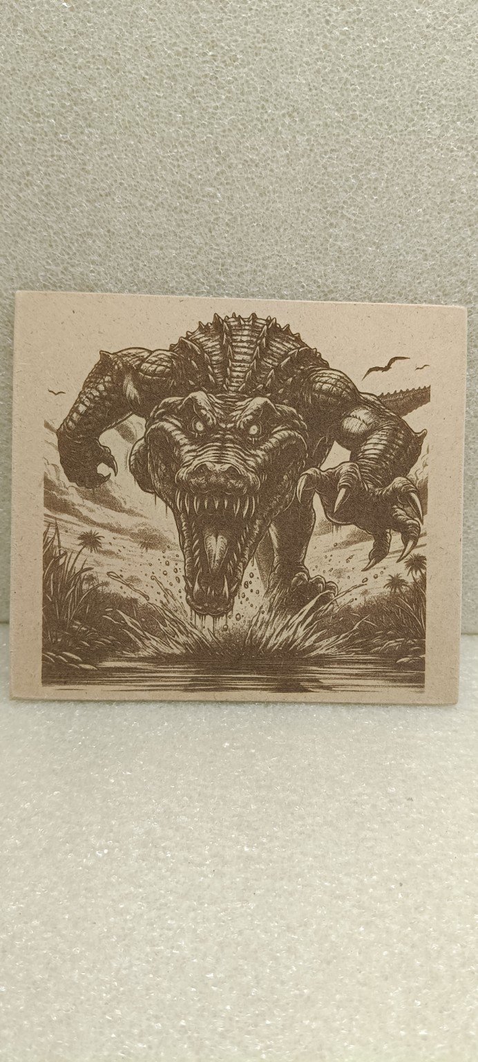 Animal laser engraving on wood