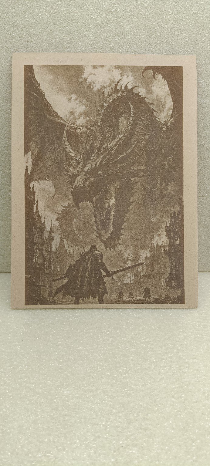 Portrait laser engraving on wood